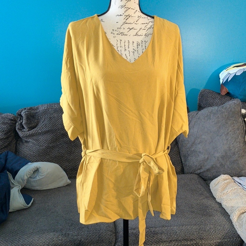 🎉4 for $20 Oversized, Belted Tunic Shirt, XXXL